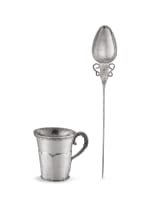 An Andean silver spoon tupu, 19th century