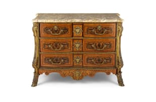A Louis XVI style kingwood and brass-mounted commode, 19th century