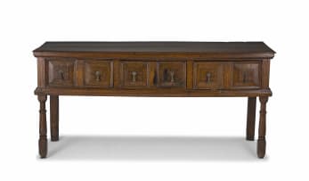 An oak dresser base, 18th century and later