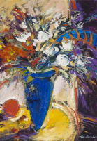 Philip Badenhorst; Flowers in a Blue Vase