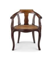 A Colonial hardwood armchair