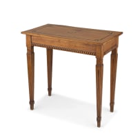 A Swiss Neo Classical fruitwood and inlaid side table