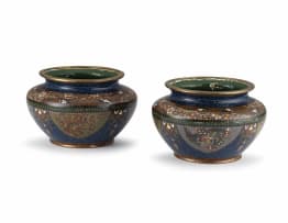 A pair of Japanese cloisonné vases, in the style of Hayashi Kodenji, Meiji period, 1868-1912