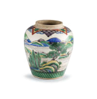 A Japanese ko-kutani jar, Edo period, 18th/19th century