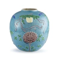A Chinese fahua style enamelled vase, late 19th century