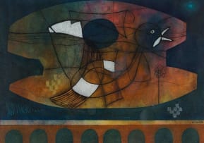 Winston Churchill Masakeng Saoli; Abstract Composition with Bird Form
