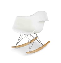An RAR plastic rocker designed in the 1950s by Charles and Ray Eames for Herman Miller, 2012