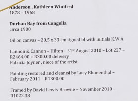 Kathleen Winifred Anderson; Durban Bay from Congella