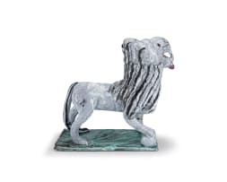 Nico Masemola; A Grey and Black-glazed Medici Lion