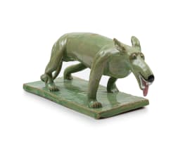 Nico Masemola; Fierce Green-glazed Dog