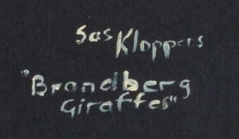 Sas Kloppers; Brandberg Giraffe