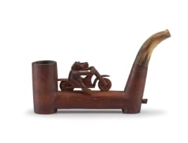 Julius Mfethe; Pipe with Baboon on a Motorcycle