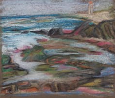 Leonora Everard-Haden; Coastal Scene with Lighthouse