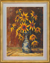 Wessel Marais; Rudbeckias in a Vase