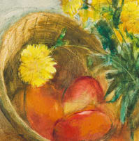 Fleur Ferri; Still Life with Flowers and Vegetables