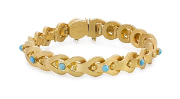 Victorian turquoise and gold bracelet