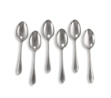 Six silver 'Thread' pattern dinner spoons, E. Viners, Sheffield, 1959
