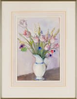 Maud Sumner; Jug of Mixed Flowers with Tulips