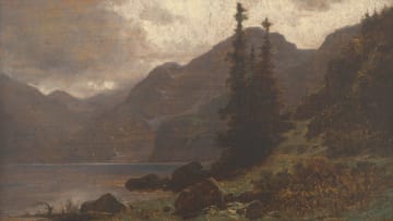 Gustave Castan; A Lake in the Mountains