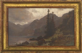 Gustave Castan; A Lake in the Mountains