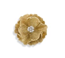 Diamond and 18ct yellow gold brooch