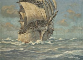 George William Pilkington; Ship in Full Sail