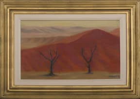 Maud Sumner; Red Dunes with Two Trees