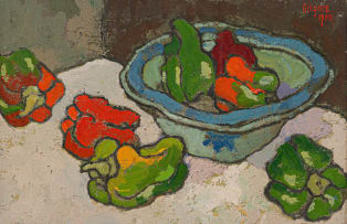 Gregoire Boonzaier; Red and Green Peppers