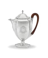 A George III silver coffee pot, Robert Hennell & David Hennell, London, 1796