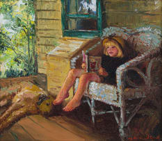 Mari Vermeulen-Breedt; Girl Reading in a Chair