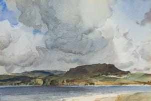 Sir William Russell Flint; Clouds over Semerwater, Wensleydale, Yorkshire