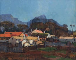 Pieter Wenning; Buildings with Devil's Peak in the Background, Mowbray