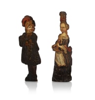 A pair of trompe l'oeil pine dummy boards, 19th century