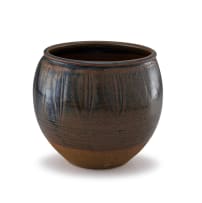 A tenmoku-glazed stoneware jar, Paul Barron (1917-1983), 1950s