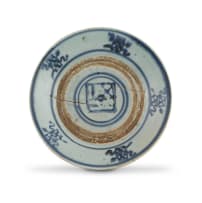 Six Chinese provincial blue and white saucer dishes, 17th/18th century
