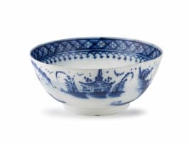 A Staffordshire blue and white bowl, late 18th century