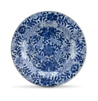 A Chinese Export blue and white dish, Qing Dynasty, 18th century