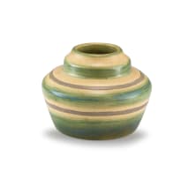 A green and grey-glazed earthenware vase, Hilda Ditchburn, 1936