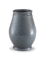 A grey-glazed earthenware vase, Hilda Ditchburn, 1942