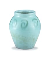 A Robin's egg blue-glazed earthenware vase, Hilda Ditchburn, 1939