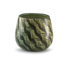 A green and black-glazed earthenware vase, Hilda Ditchburn, 1936