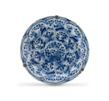 A Delft blue and white faience dish, 18th century