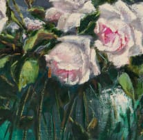 Otto Klar; Roses in a Glass Bowl