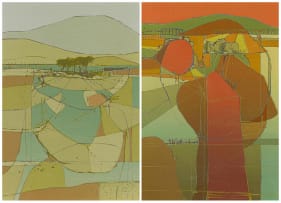 Fred Schimmel; Abstract Landscapes, two
