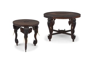 An Indian carved sandalwood table, late 19th/early 20th century