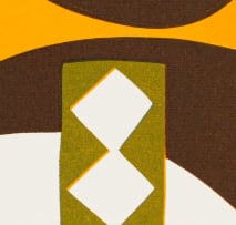 Hannes Harrs; Abstract Composition with Orange and Brown