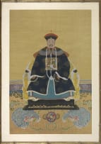 A Chinese ink and colour painting on paper portrait of a courtier, 19th/20th century