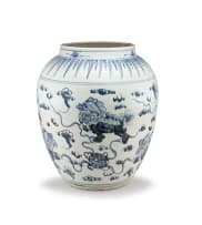 A Chinese blue and white vase, 20th century