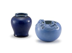 A Chinese dark-blue glazed vase, Qing Dynasty, 18th/19th century