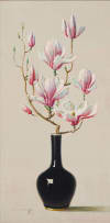 Vladimir Tretchikoff; Pink Magnolias in Black Vase